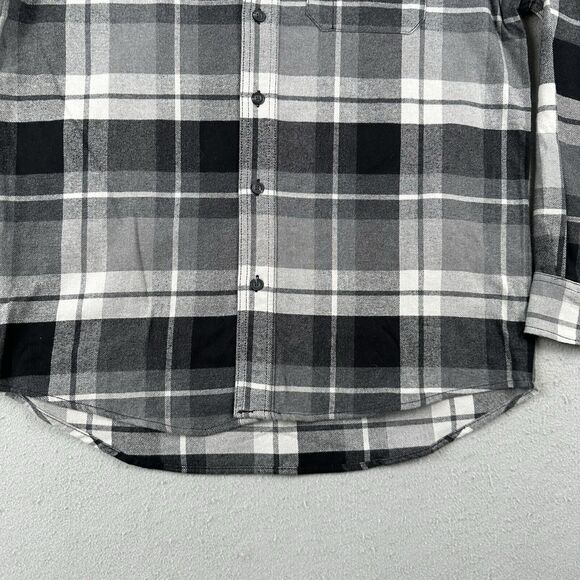 Woolrich Shirt Men’s Large Black Plaid Flannel Button Up Long Sleeve - Picture 9 of 16